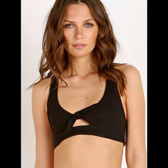 l*space black ribbed cut out bikini top. NWT - Picture 5 of 10